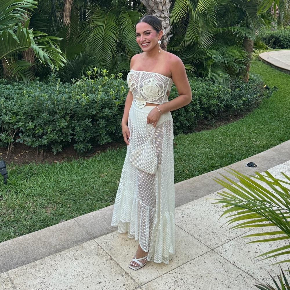Bahia Maria Jardin shirt and top set in Ivory, Medium